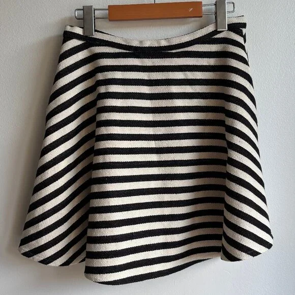 Sz8 Anthro Greylin Woven Chevron Striped Circle Skirt - Picture 3 of 12